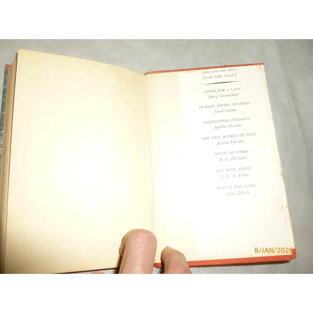 Noose for a Lady Harry Carmichael Collins Crime Club Mystery Hardcover 1958‎ DJ